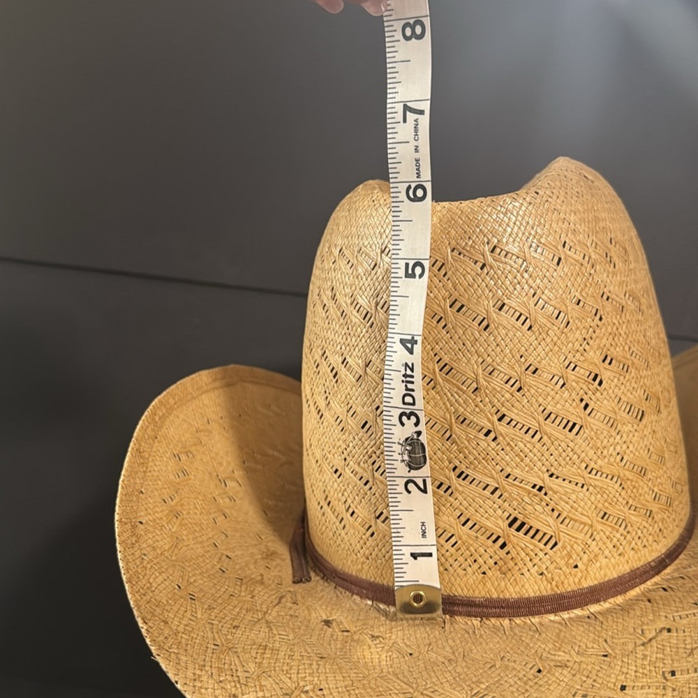 Vintage Firm Natural Straw Cowboy Hat - Picture 10 of 17